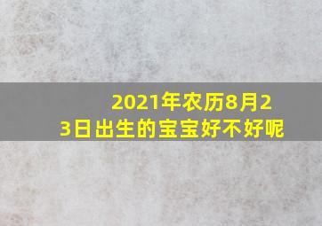 2021年农历8月23日出生的宝宝好不好呢