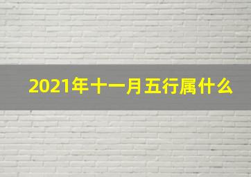 2021年十一月五行属什么