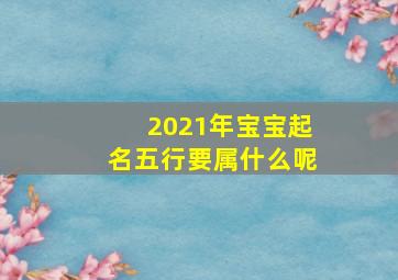 2021年宝宝起名五行要属什么呢