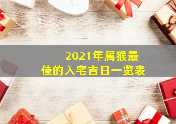 2021年属猴最佳的入宅吉日一览表