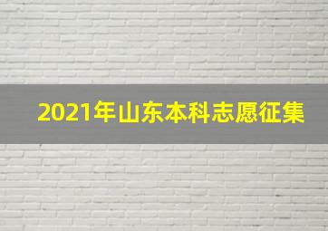 2021年山东本科志愿征集