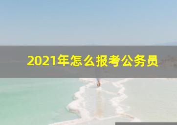 2021年怎么报考公务员