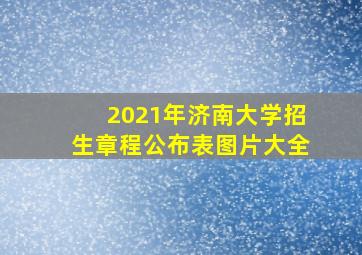 2021年济南大学招生章程公布表图片大全