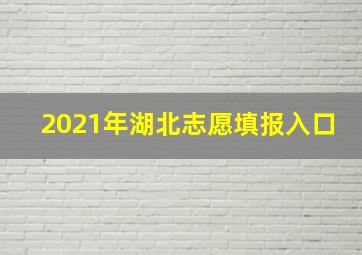 2021年湖北志愿填报入口