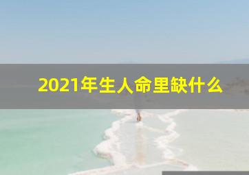 2021年生人命里缺什么