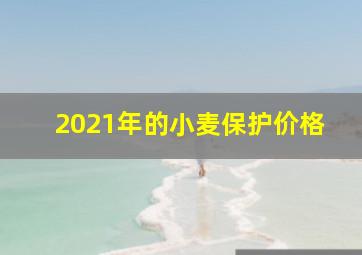 2021年的小麦保护价格