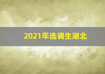 2021年选调生湖北