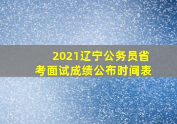 2021辽宁公务员省考面试成绩公布时间表