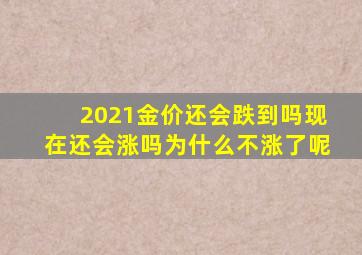 2021金价还会跌到吗现在还会涨吗为什么不涨了呢