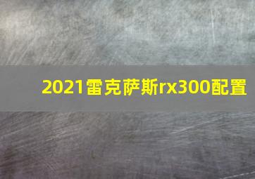 2021雷克萨斯rx300配置