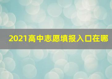 2021高中志愿填报入口在哪