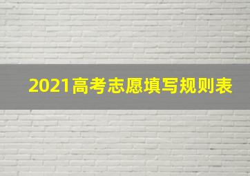 2021高考志愿填写规则表