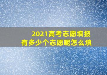 2021高考志愿填报有多少个志愿呢怎么填