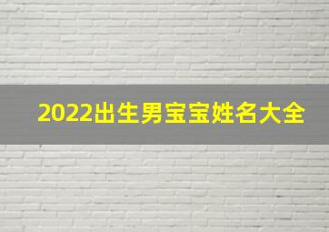 2022出生男宝宝姓名大全