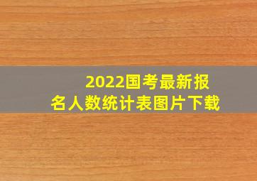 2022国考最新报名人数统计表图片下载