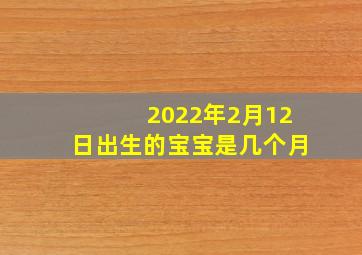 2022年2月12日出生的宝宝是几个月