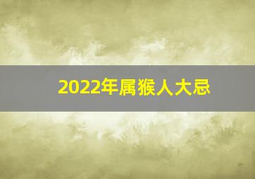 2022年属猴人大忌