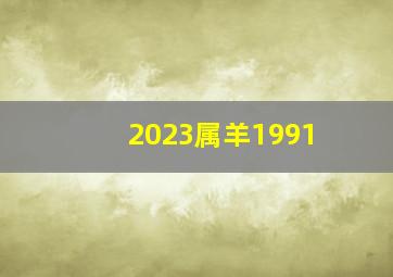 2023属羊1991