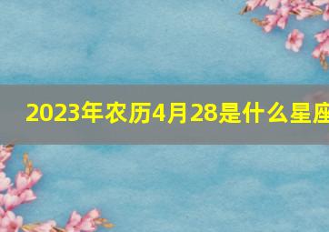 2023年农历4月28是什么星座