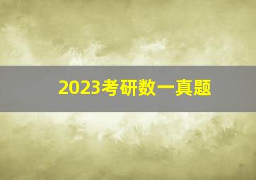 2023考研数一真题