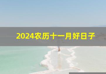 2024农历十一月好日子