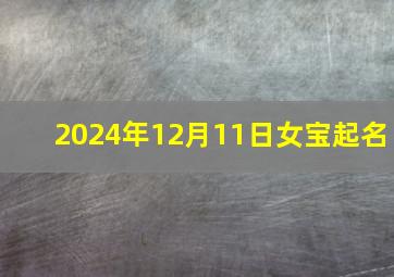 2024年12月11日女宝起名