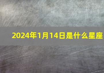 2024年1月14日是什么星座