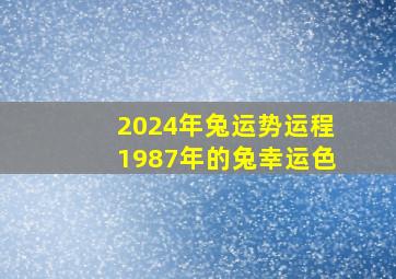 2024年兔运势运程1987年的兔幸运色