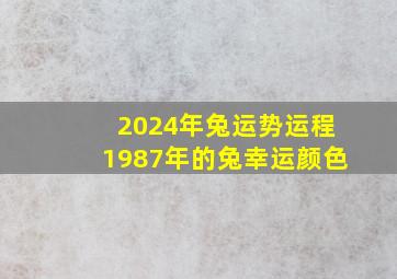 2024年兔运势运程1987年的兔幸运颜色