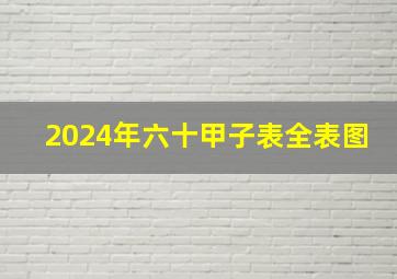 2024年六十甲子表全表图