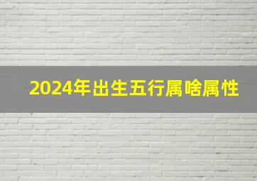 2024年出生五行属啥属性