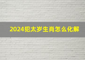 2024犯太岁生肖怎么化解