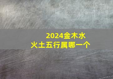 2024金木水火土五行属哪一个