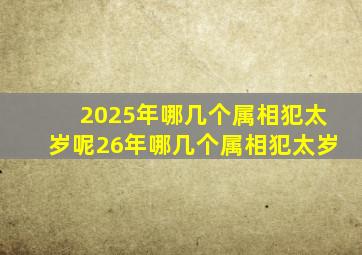 2025年哪几个属相犯太岁呢26年哪几个属相犯太岁