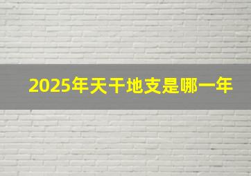 2025年天干地支是哪一年