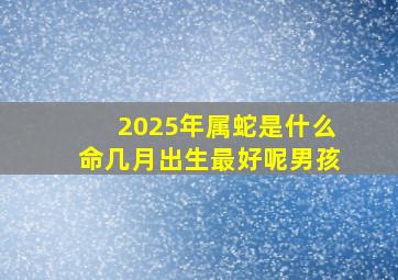 2025年属蛇是什么命几月出生最好呢男孩