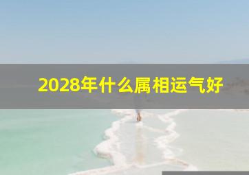 2028年什么属相运气好