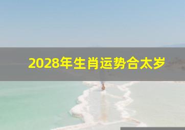 2028年生肖运势合太岁