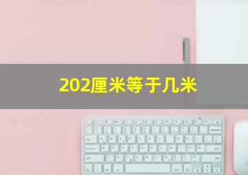 202厘米等于几米