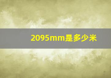 2095mm是多少米