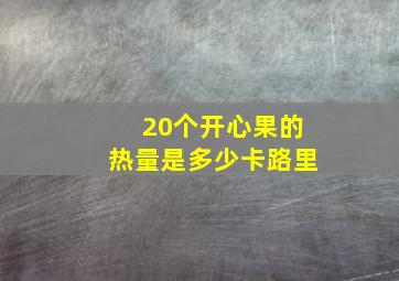 20个开心果的热量是多少卡路里