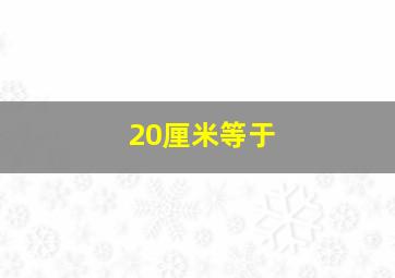 20厘米等于