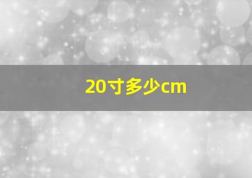 20寸多少cm