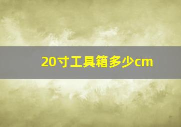 20寸工具箱多少cm