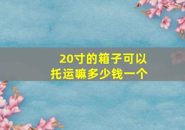 20寸的箱子可以托运嘛多少钱一个