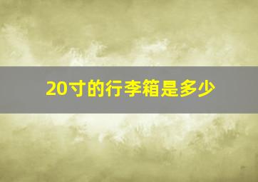 20寸的行李箱是多少