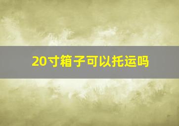 20寸箱子可以托运吗