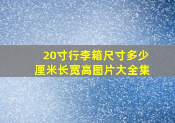 20寸行李箱尺寸多少厘米长宽高图片大全集