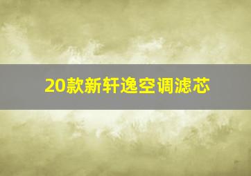 20款新轩逸空调滤芯