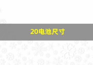 20电池尺寸